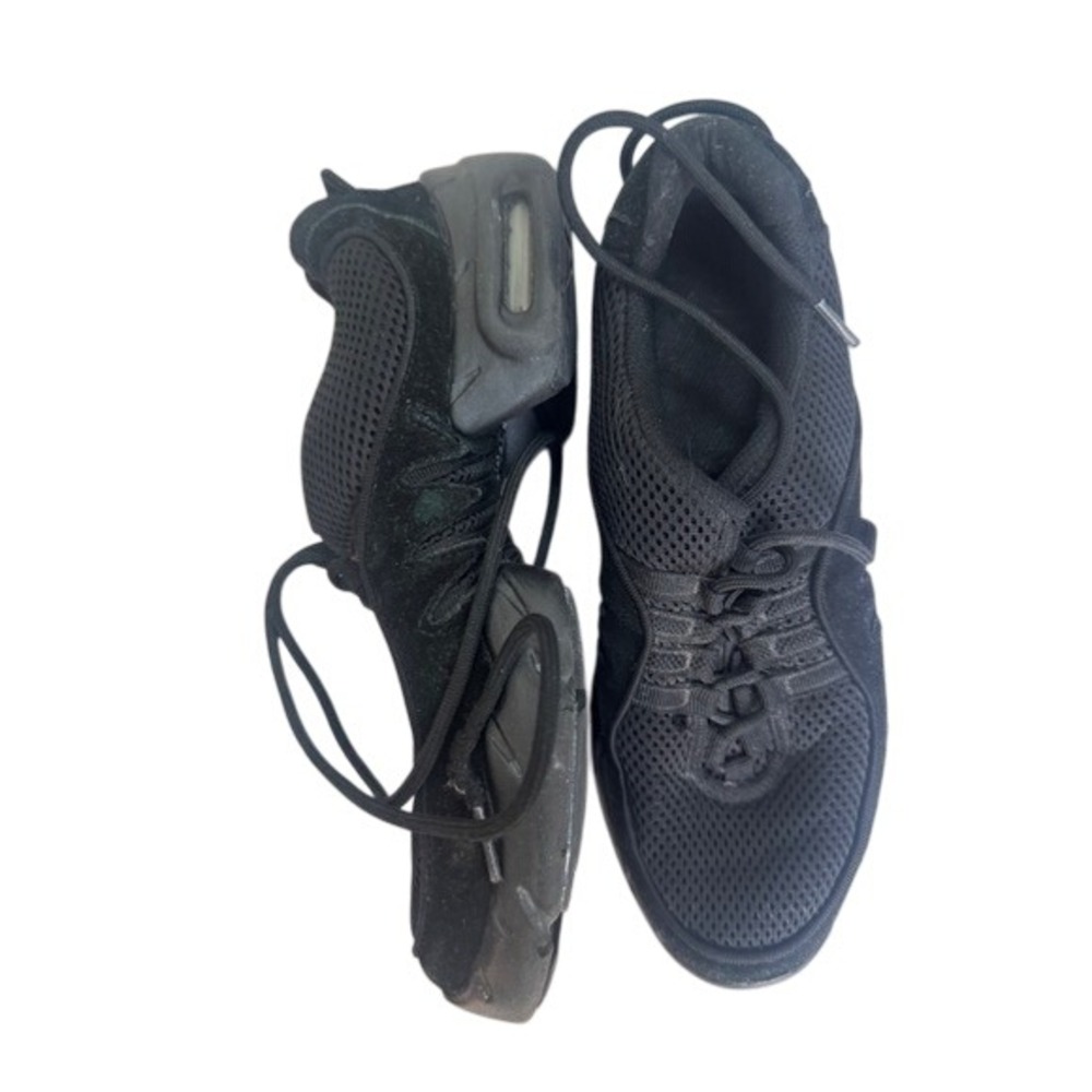 Bloch Split Sole Jazz Dance Sneakers Shoes Black Mesh‎ Laces Adult size 7.5